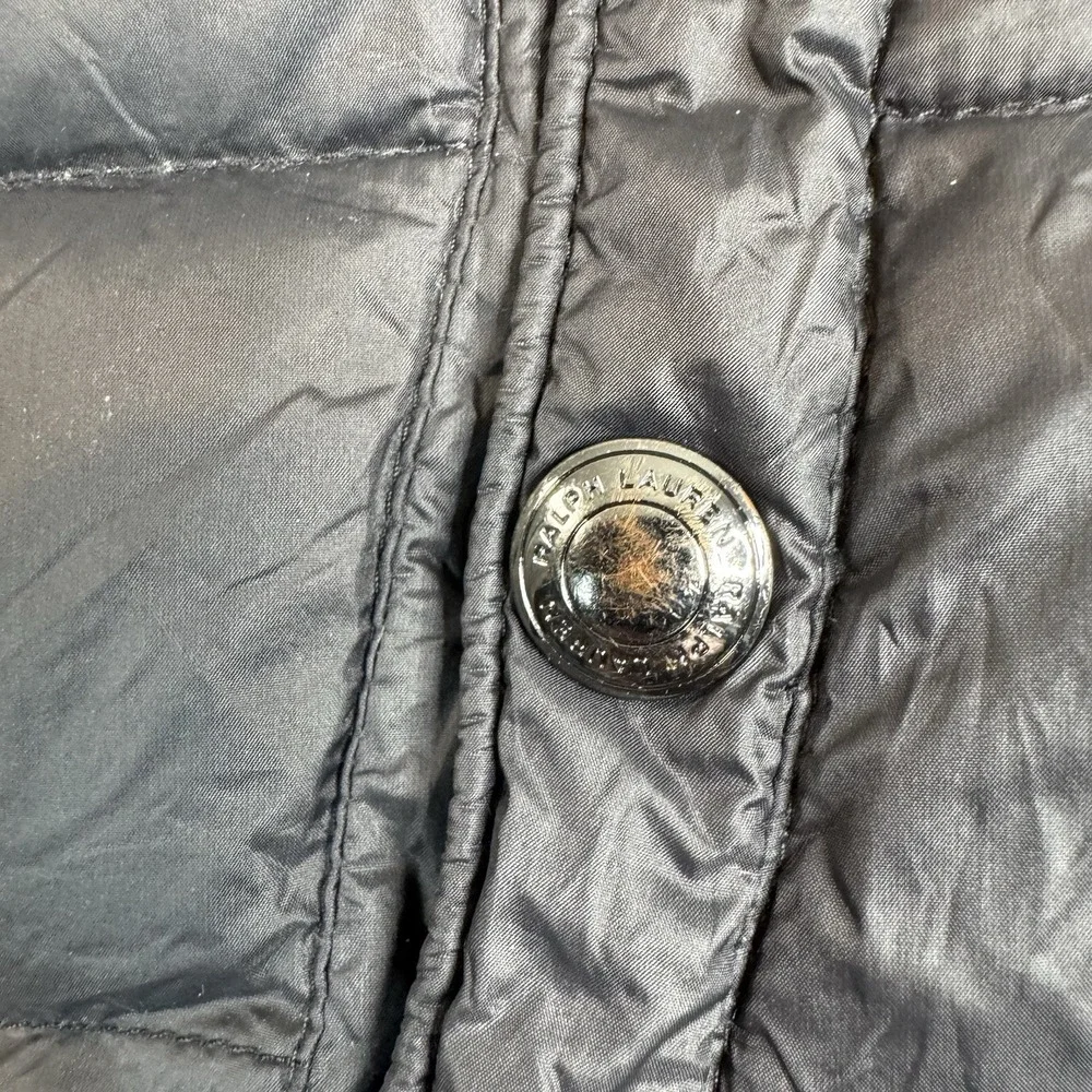 Polo Ralph Lauren Men's Small Performance Full Zip Down Puffer Vest Hooded Black - Picture 8 of 12